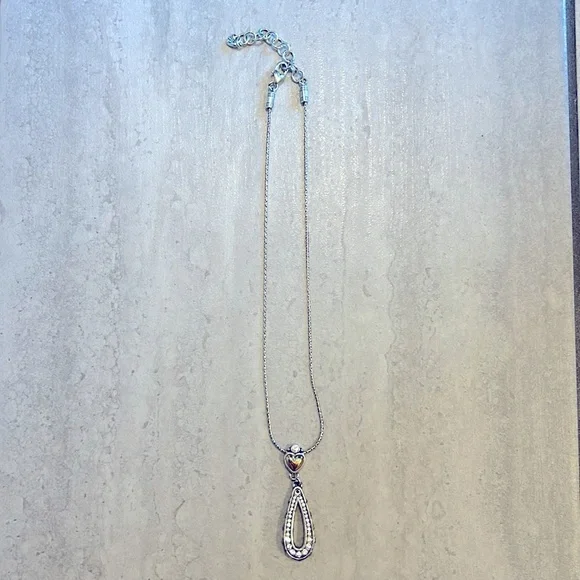 Brighton Plaza Heart necklace with Crystal filled pendant - Picture 2 of 5